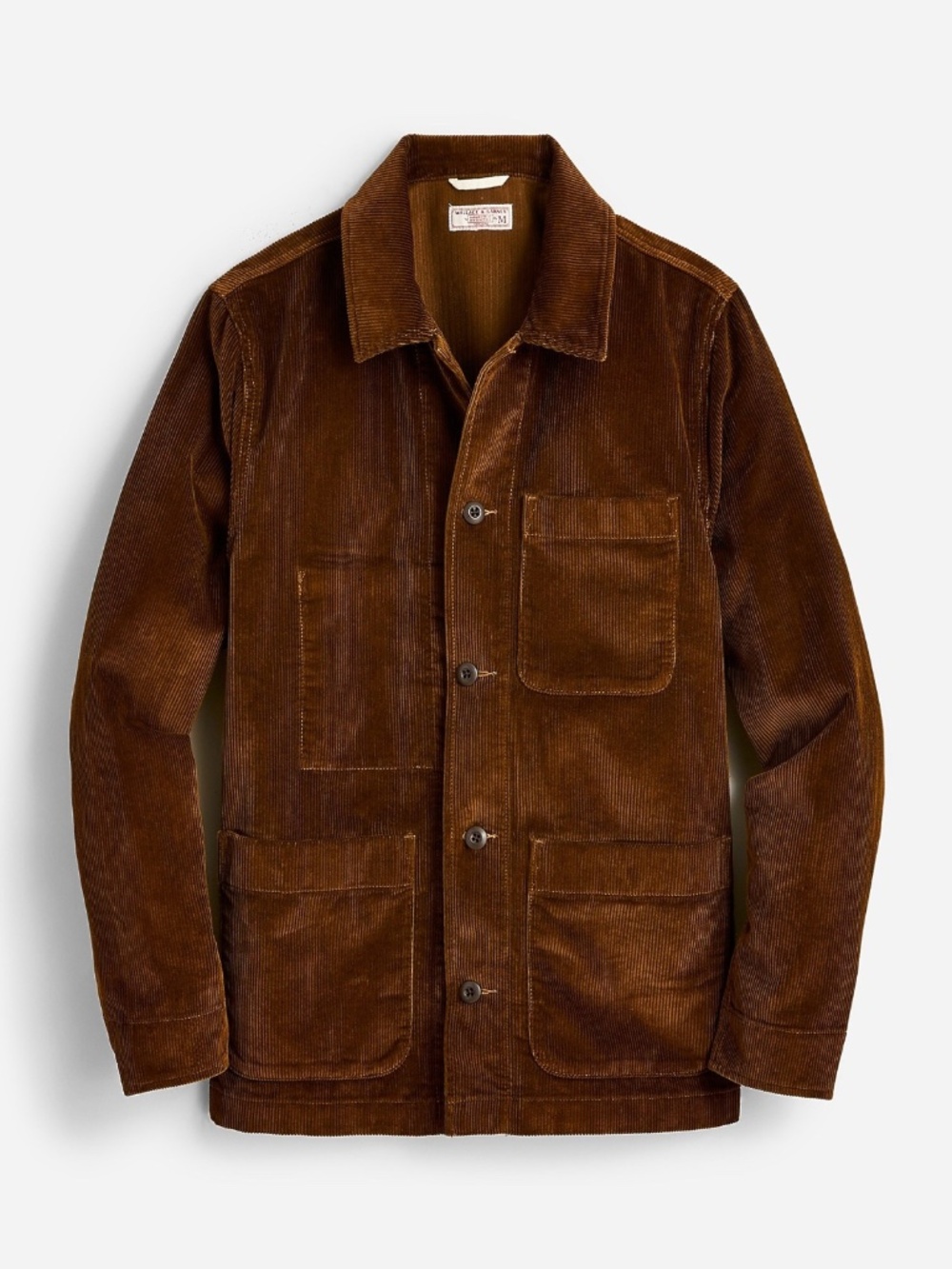 J. Crew Wallace & Barnes Corduroy Chore Jacket in Brown EUC